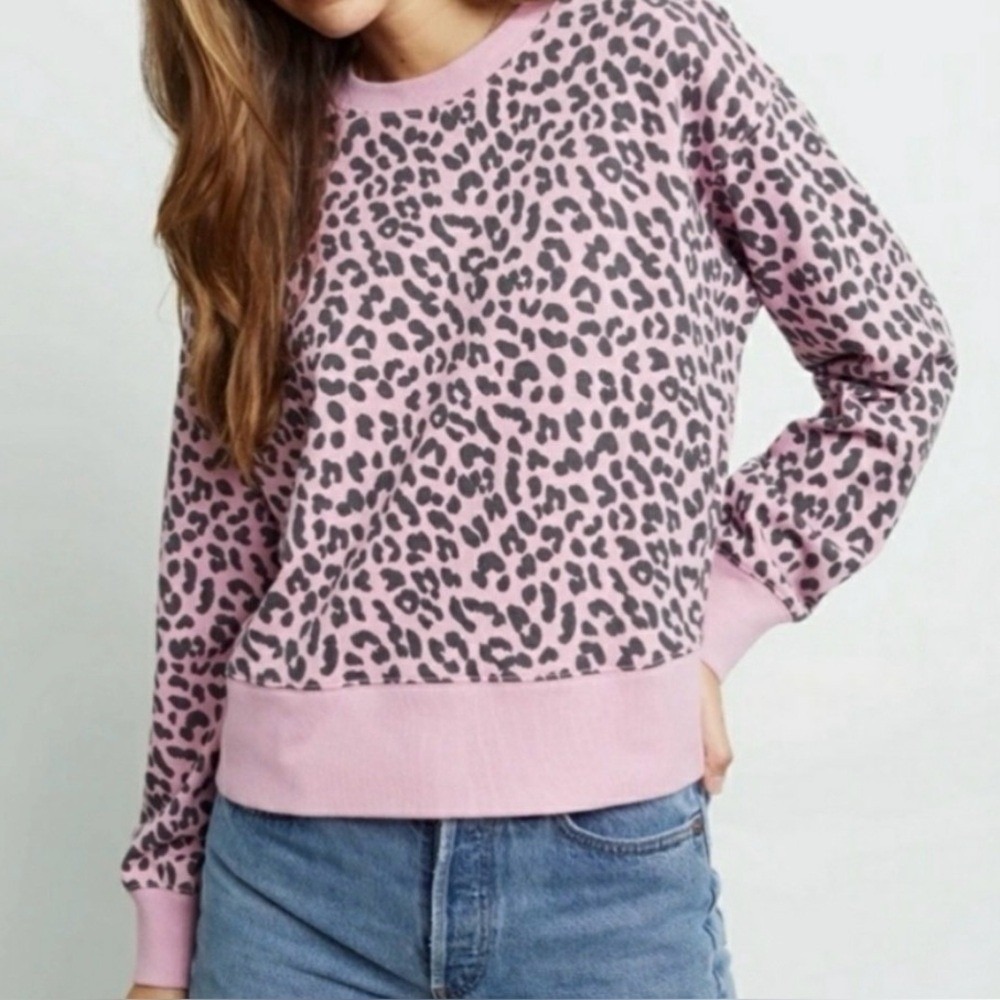 RAILS‎ Ramona Pink Jaguar Pullover Sweatshirt XS